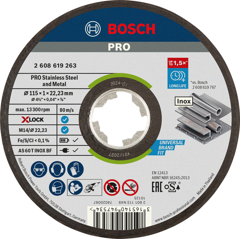 Bosch Cutting Disc X-LOCK Expert >Inox