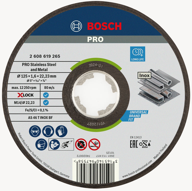 Bosch Cutting Disc X-LOCK Expert >Inox