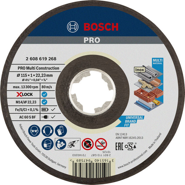 Disco de corte Bosch X-LOCK Multi Constr.