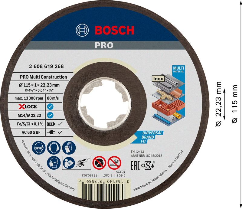 Disco de corte Bosch X-LOCK Multi Constr.