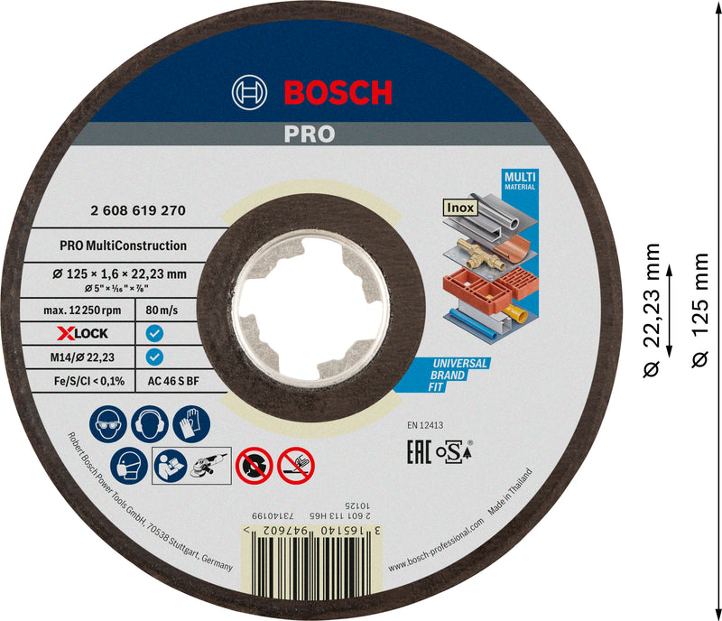 Bosch Cutting Disc X-LOCK Multi Constr.