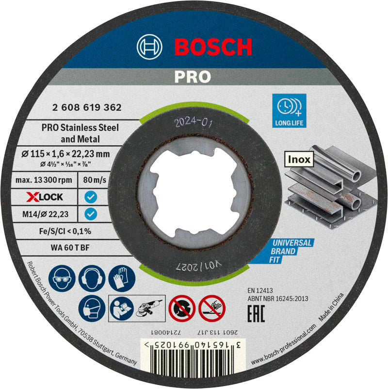 Bosch Cutting Disc X-LOCK Standard Inox