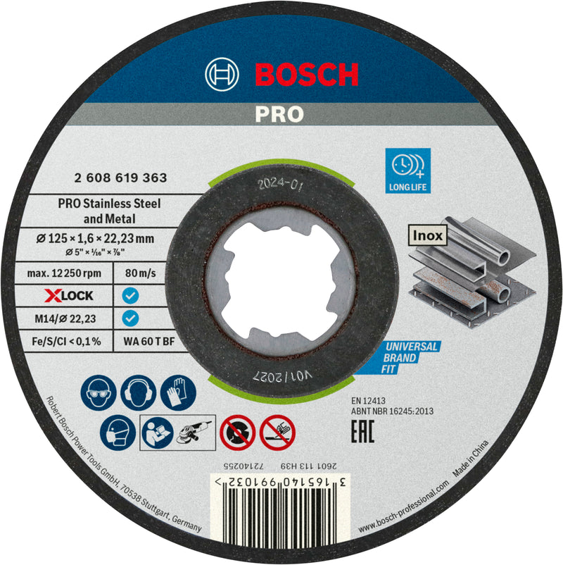Bosch Cutting Disc X-LOCK Standard Inox