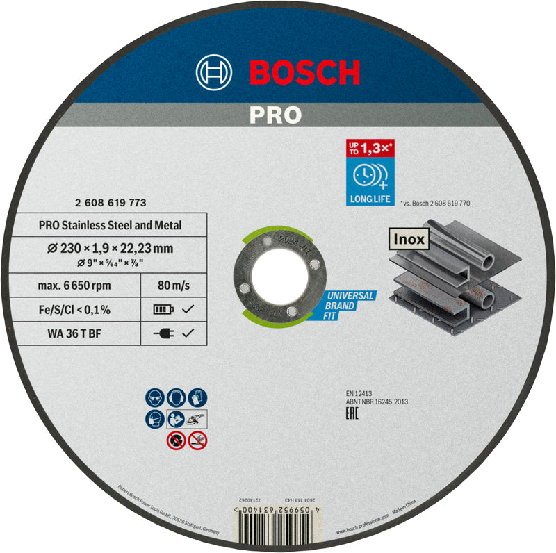 Bosch TS Std. for Inox 230x1.9x22.23 gerade