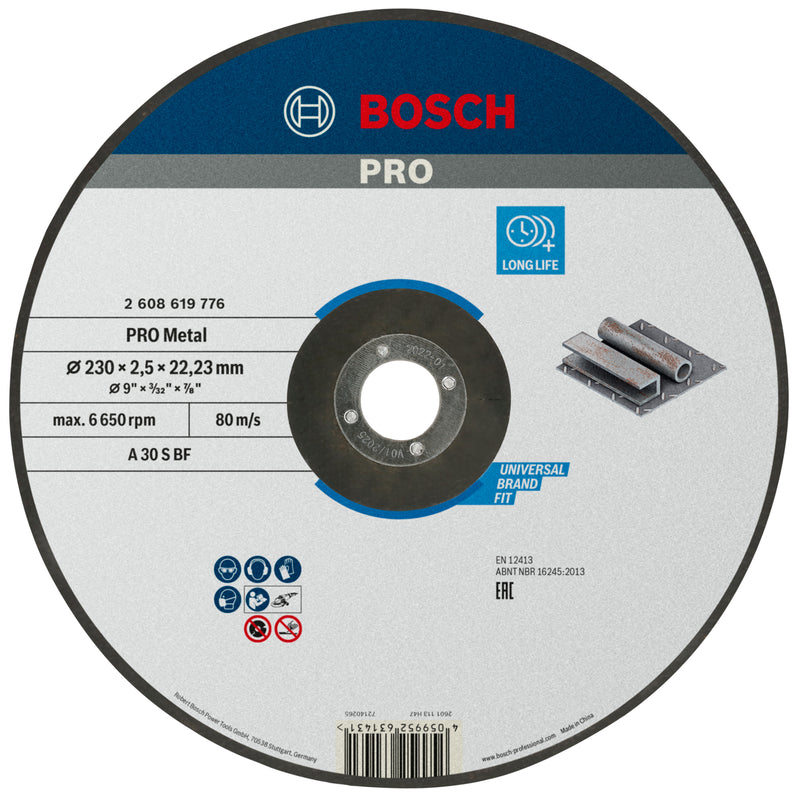 Bosch TS Std. para Metal 230x2,5x22,23 gekröpft