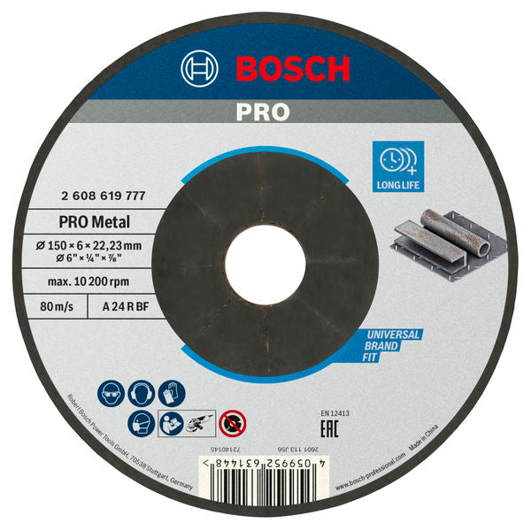 Bosch SS Std. para Metal 150x6x22,23 gekröpft