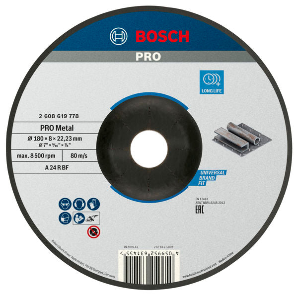 Bosch SS Std. for Metal 180x8x22.23 gekröpft