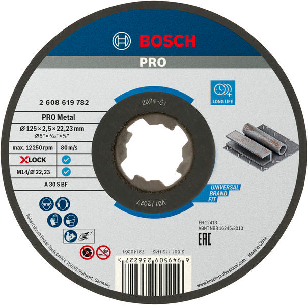 Bosch X-LOCK TS SfMetal 125x2.5x22.23 gerade