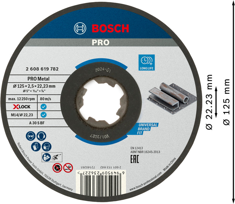 Bosch X-LOCK TS SfMetal 125x2.5x22.23 gerade