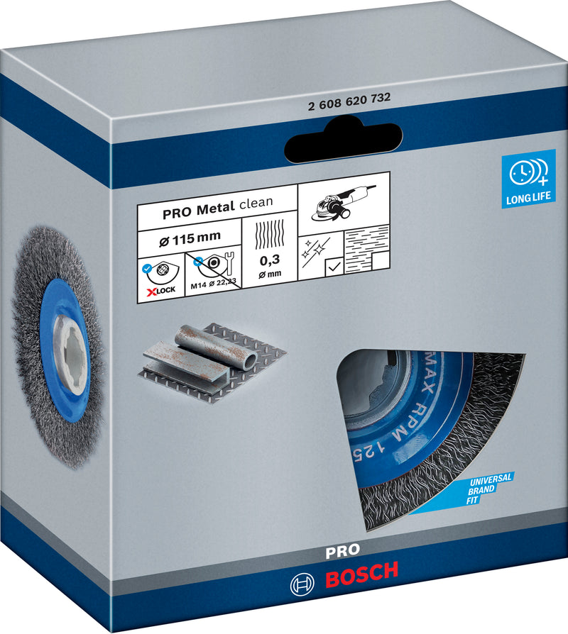 Escova Bosch X-LOCK Clean &gt; Metal
