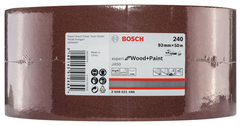 Rolo de lixa Bosch Accessories (J450 Expert for Wood and Paint, 93 mm X 50 m, G240)