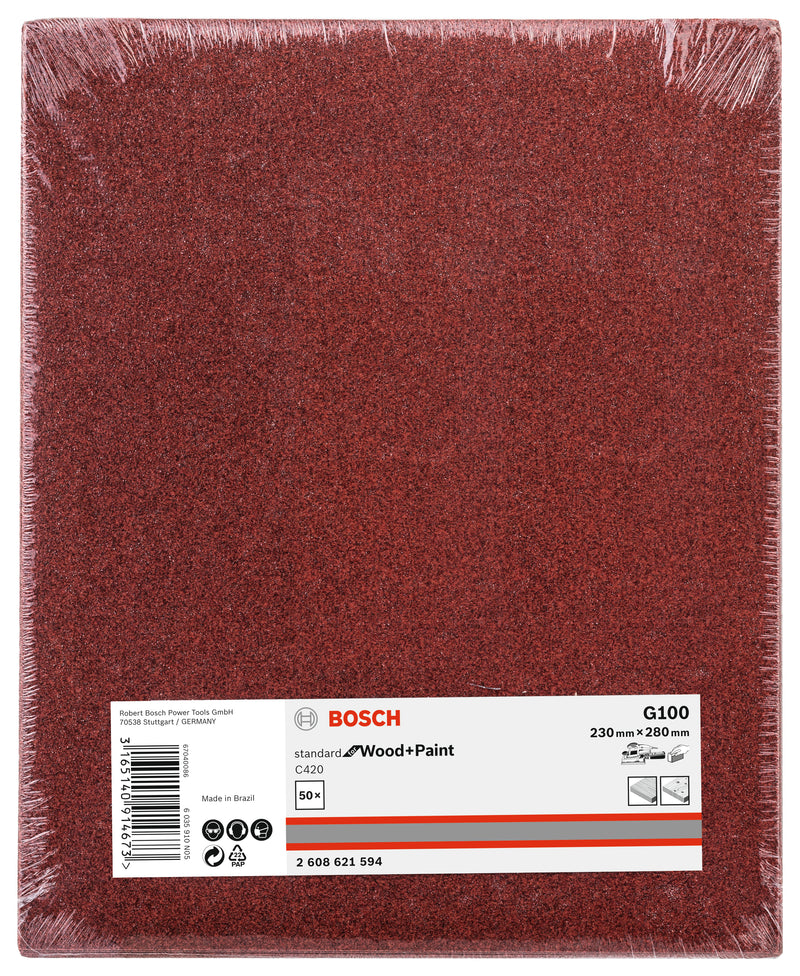 Folha de lixa Bosch C420,230X280mm,G100