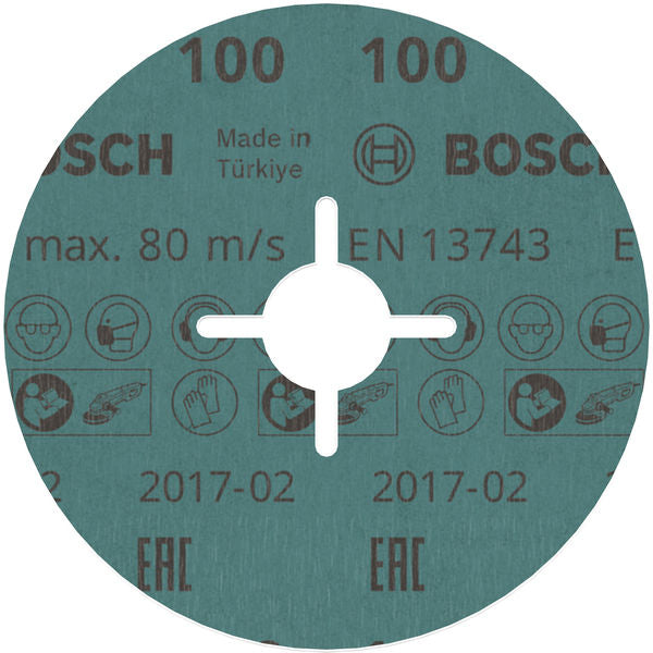 Disco de fibra Bosch PRO R780, 115 mm, G100. D= 115 mm, 22,23 mm, 100