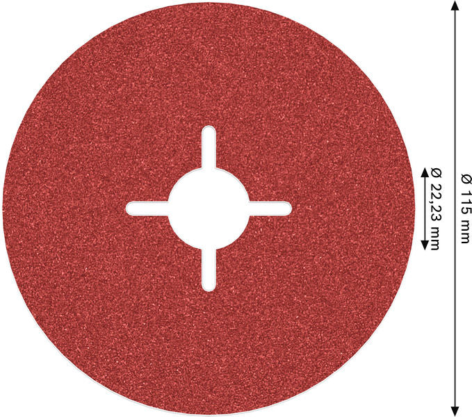 Disco de fibra Bosch PRO R780, 115 mm, G100. D= 115 mm, 22,23 mm, 100