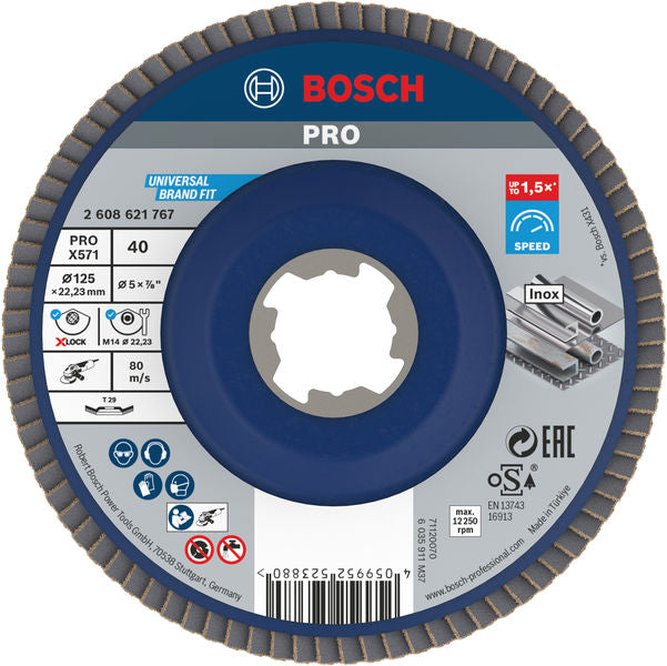 Bosch Flap Disc X-LOCK,BfM,125,G40