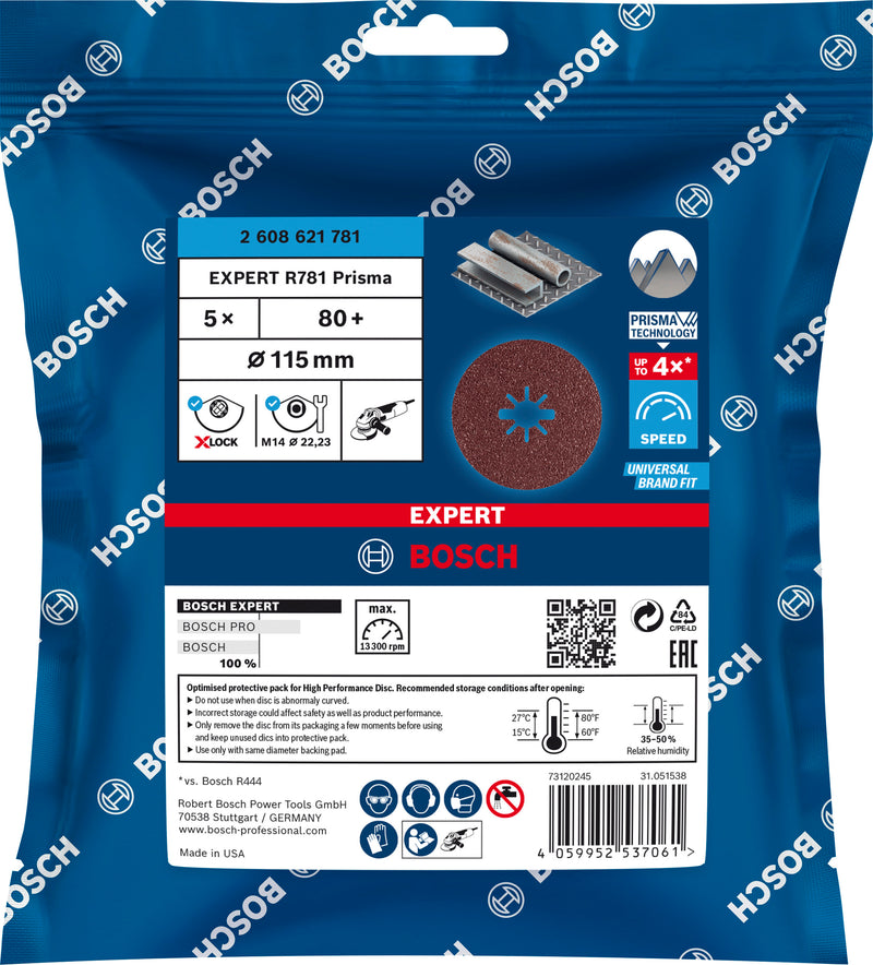 Bosch Fibre-Sanding Disc EX R781,115,80+,5X