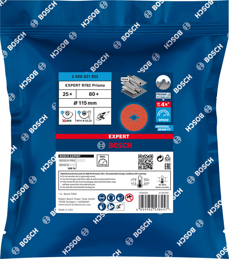 Bosch Fibre-Sanding Disc Exp R782,115,80+,25x
