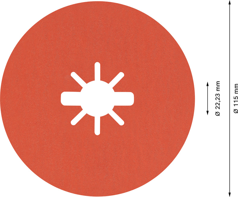 Disco de lijado de fibra Bosch Exp R782,115,120+,25