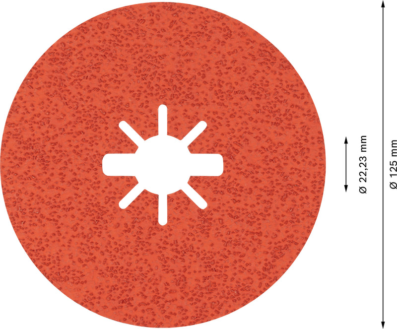 Disco de lixa de fibra Bosch Exp R782,125,36+,25x