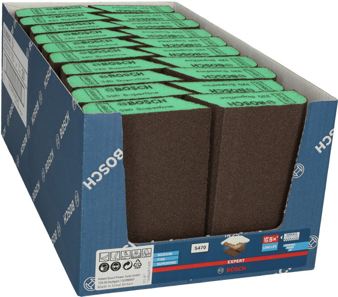 Bloco de lixa de espuma Bosch EXPERT Combi S470 69 x 97 x 26 mm, superfino
