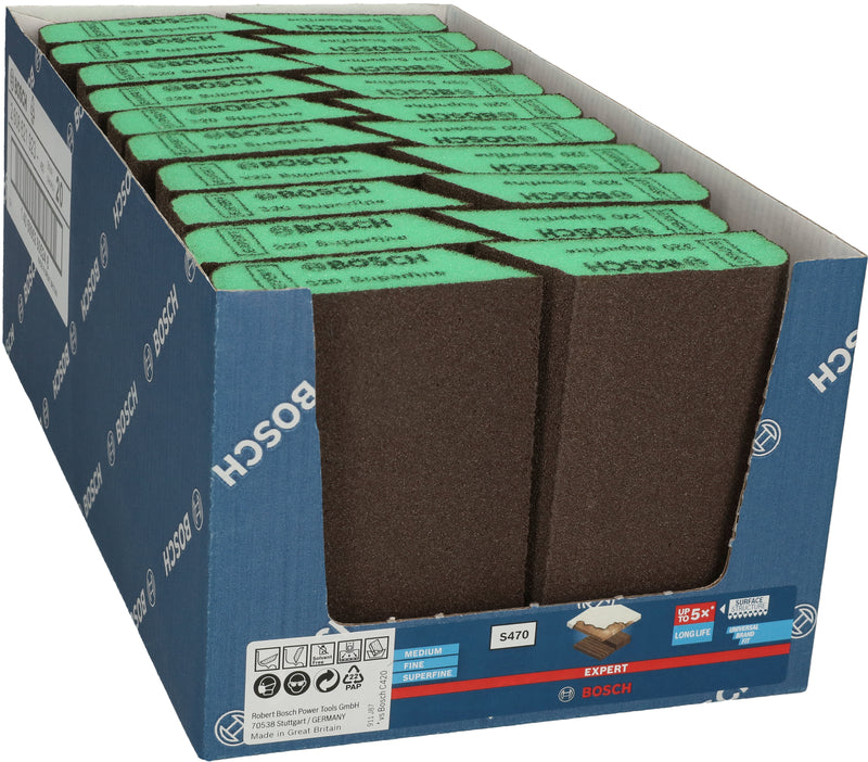 Bloco de lixa de espuma Bosch EXPERT Combi S470 69 x 97 x 26 mm, superfino