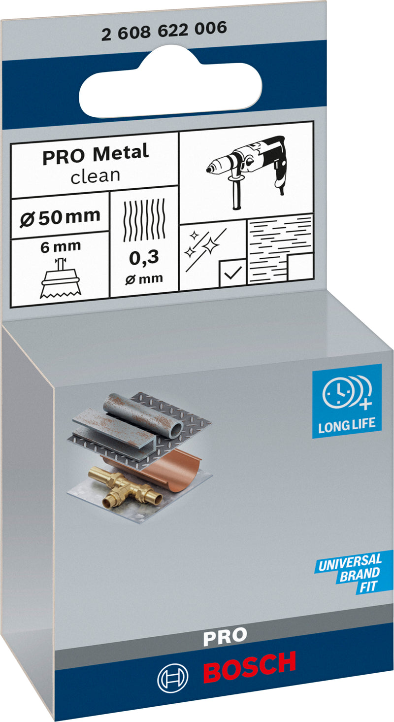 Bosch 6mm Shank Cup Brush 50mm Crimped Steel