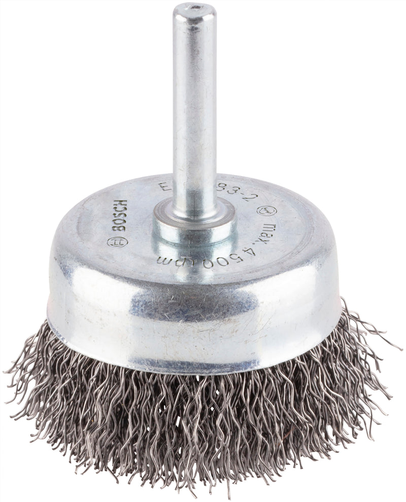 Bosch 6mm Shank Cup Brush 50mm Crimped Steel