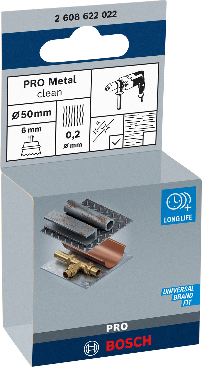 Bosch 6mm Shank Cup Brush 50mm Crimped Steel