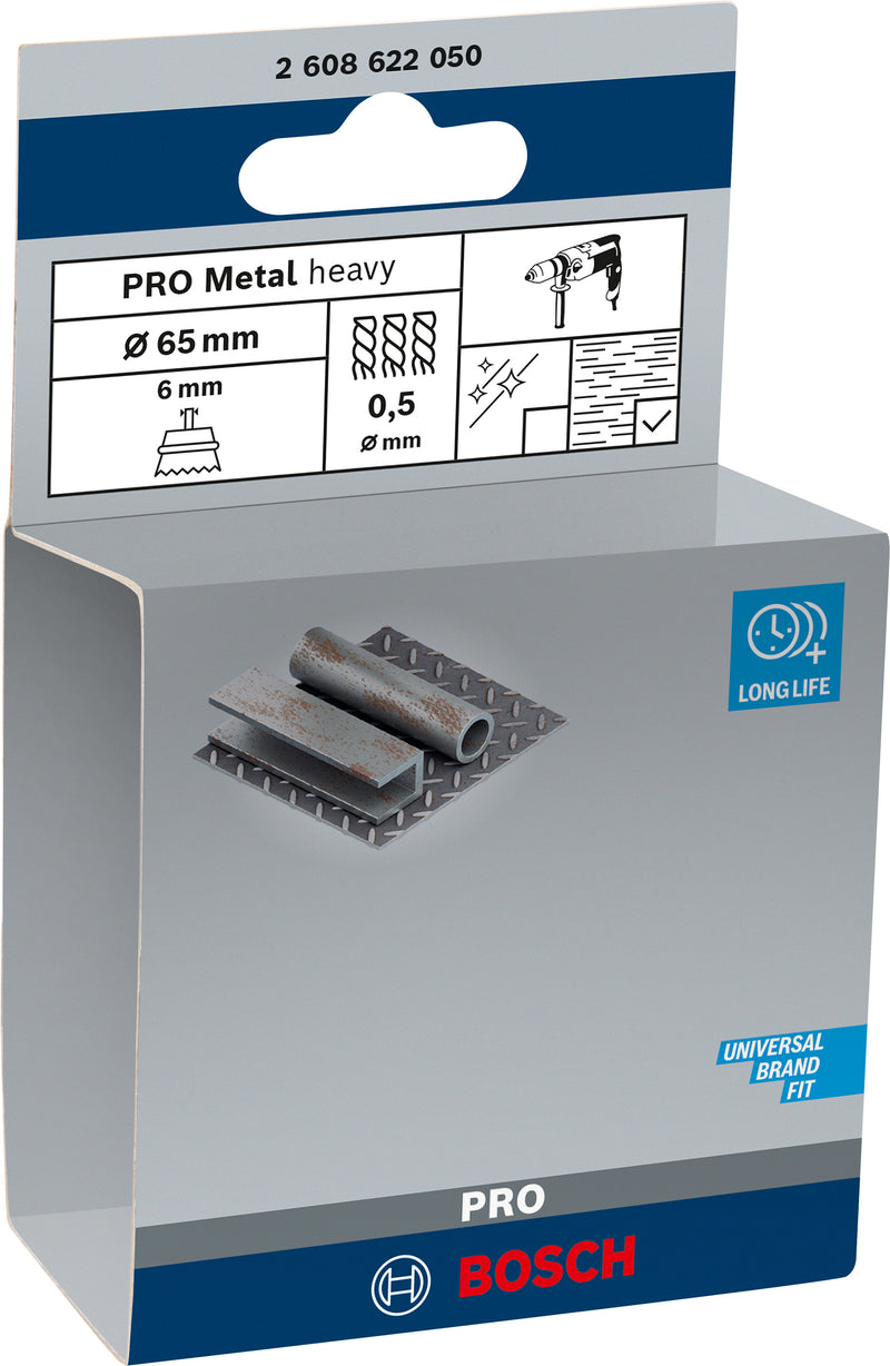 Escova tipo copo Bosch com haste de 6 mm, aço com nós de 65 mm
