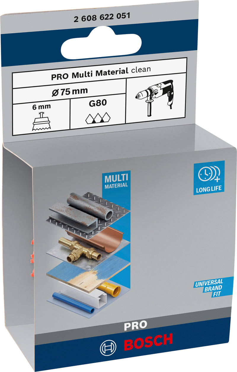 Escova tipo copo Bosch com haste de 6 mm, 75 mm, nylon 1,1 mm