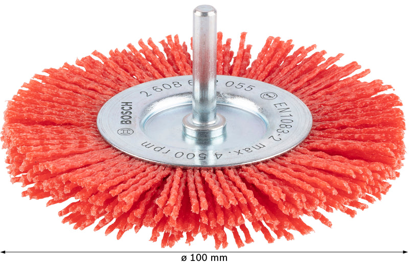 Bosch 6mm Shank Wire Wheel 75mm, Nylon 1.1mm