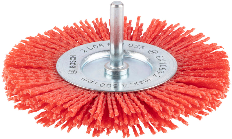 Bosch 6mm Shank Wire Wheel 75mm, Nylon 1.1mm