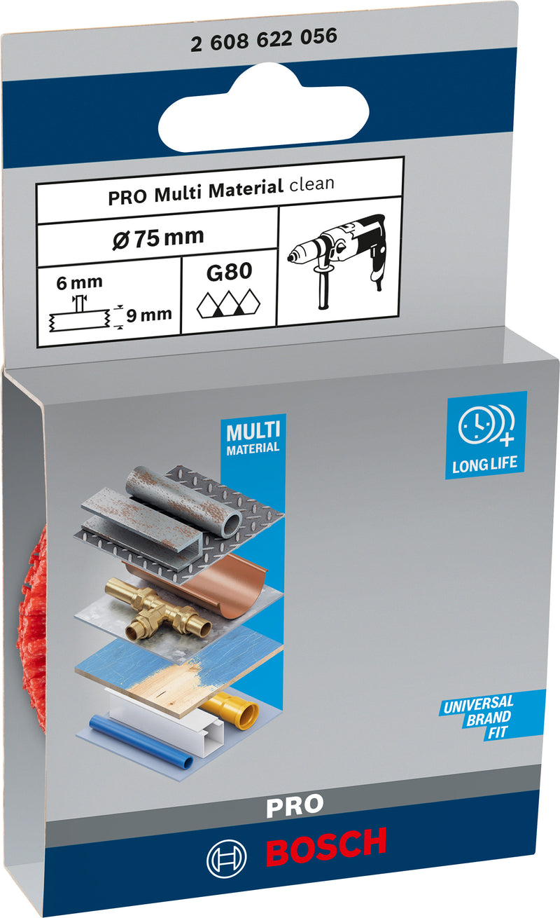 Bosch 6mm Shank Wire Wheel 50mm, Nylon 1.1mm