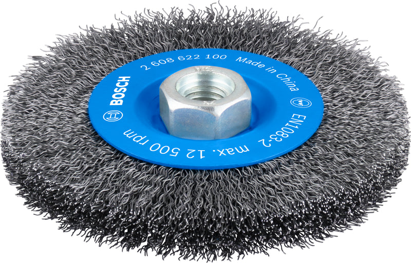 Bosch M14 Wire Wheel 115mm, Crimped, 0.5mm