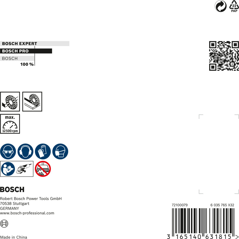 Bosch M14 Conical Brush 115mm, Crimped, 0.35mm