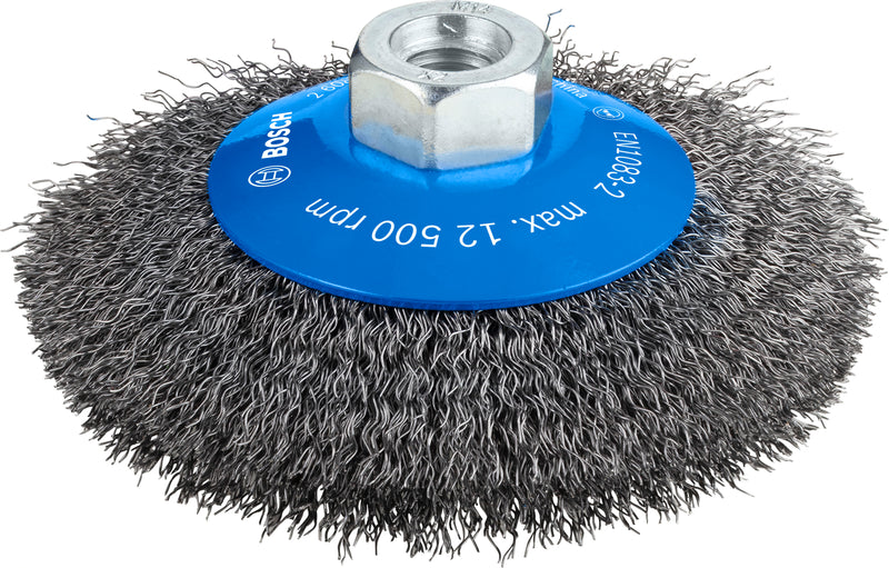 Bosch M14 Conical Brush 115mm, Crimped, 0.35mm