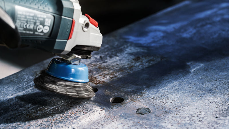 Bosch M14 Cup Brush 100mm Crimped 0.3mm Inox