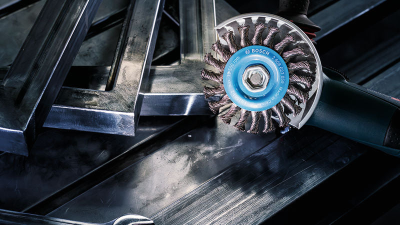 Bosch M14 Wire Wheel 115mm,Crimped, 0.3mm inox