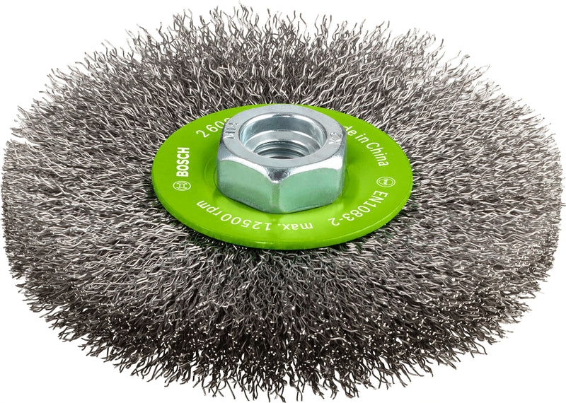 Bosch M14 Wire Wheel 115mm,Crimped, 0.3mm inox