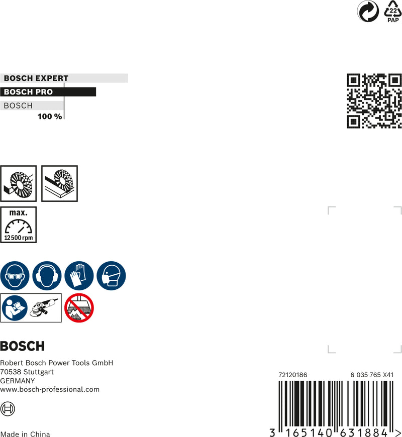 Bosch M14 Conical Brush 100mm, Crimped, 0.35mm