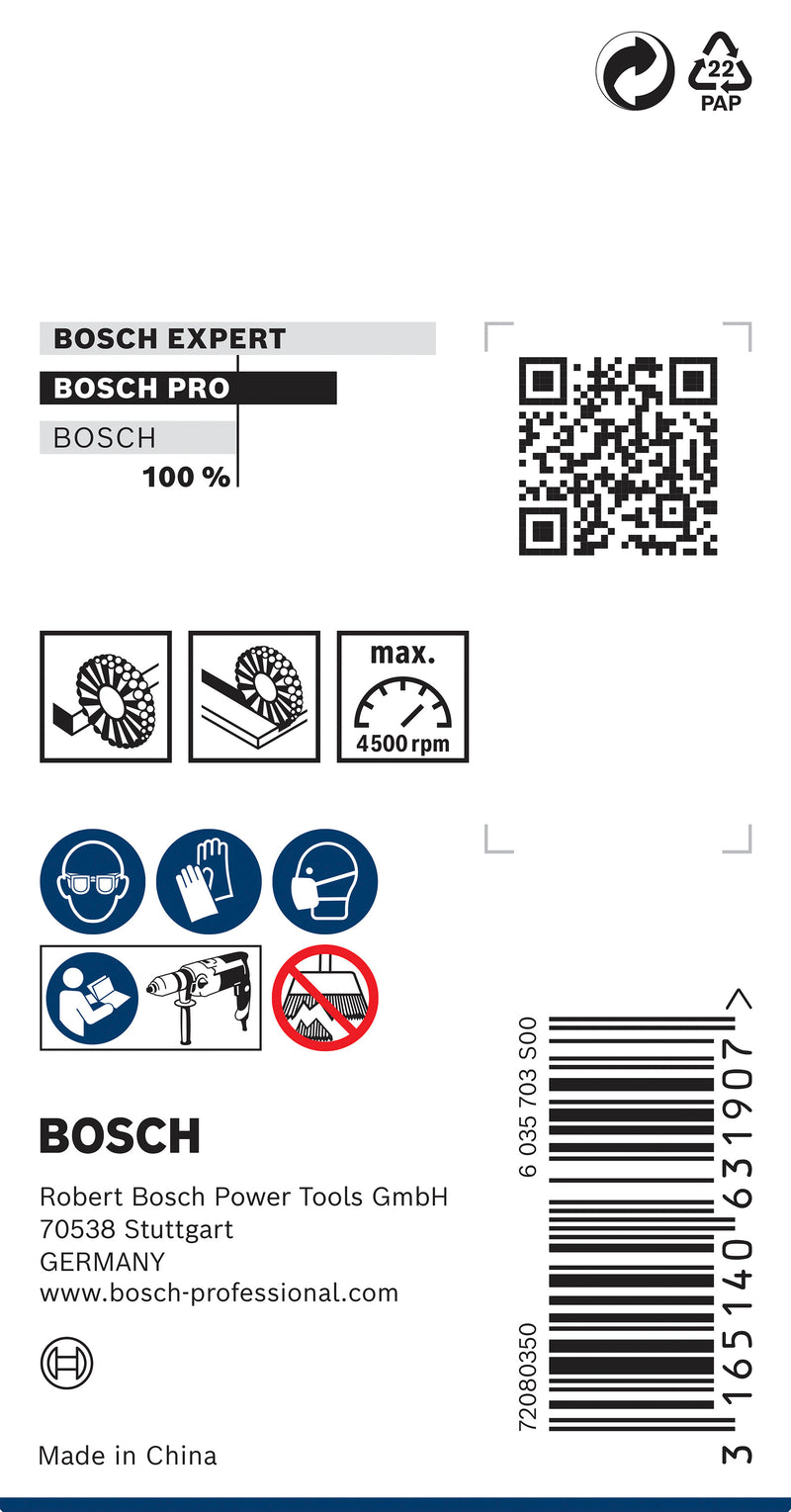 Roda de arame Bosch com haste de 6 mm, 30 mm, ondulada, 0,2 mm