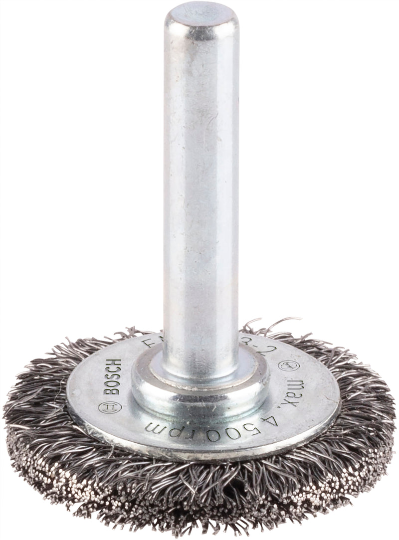 Roda de arame Bosch com haste de 6 mm, 30 mm, ondulada, 0,2 mm