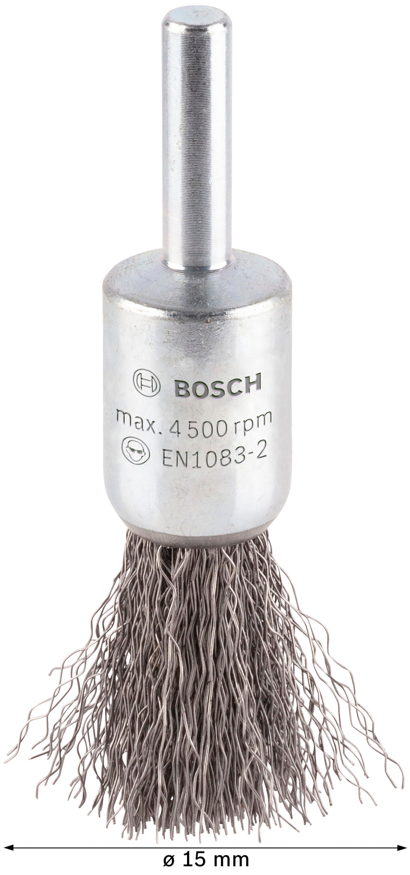 Pincel Bosch com haste de 6 mm e 15 mm, ondulado