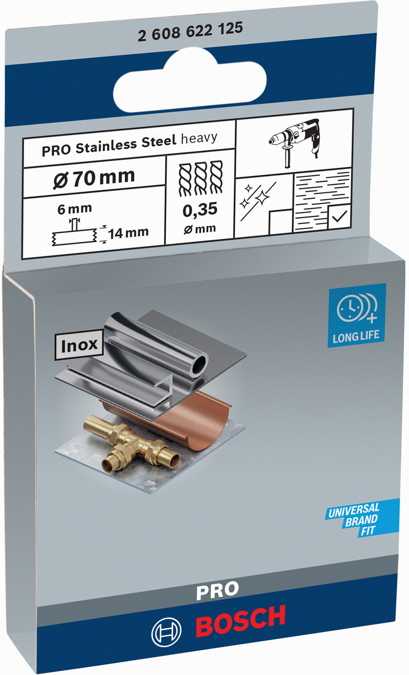 Bosch 6mm Shank Wire Wheel 70mm Knotted Inox