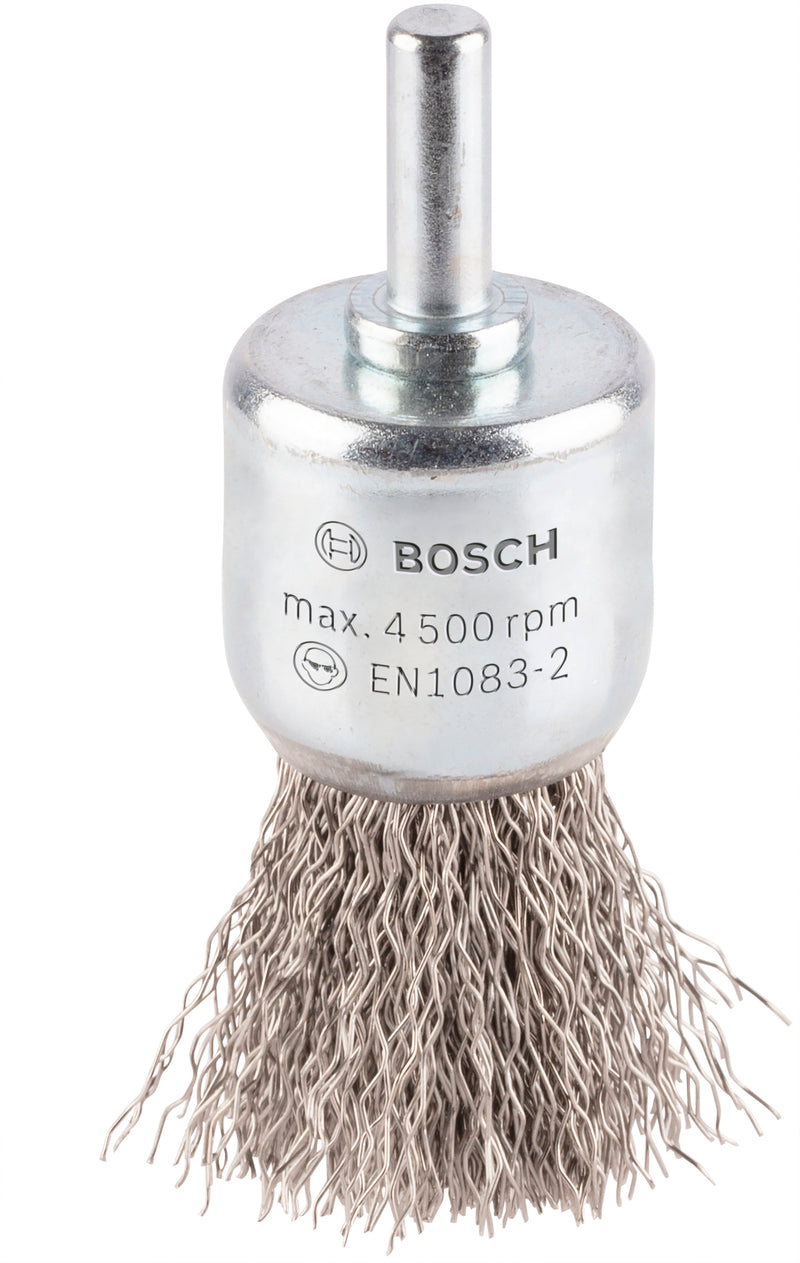 Bosch 6mm Shank Pencil Brush 25mm Crimped Inox