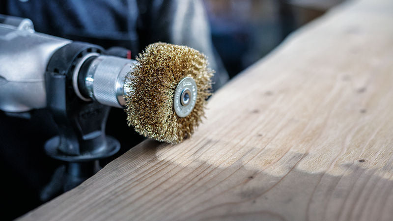 Bosch 6mm Shank Wire Wheel 80mm, Crimped,Brass