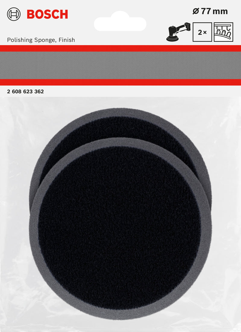 Polir o acessório de função Bosch Accessories (Esponja de polimento, 77 mm, Acabamento, 2 unid.)
