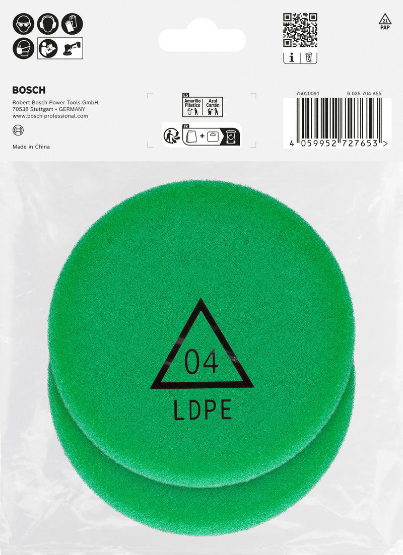 Herramienta de pulido Bosch Accessories (esponja de pulido, 77 mm, corte, 2 uds.)