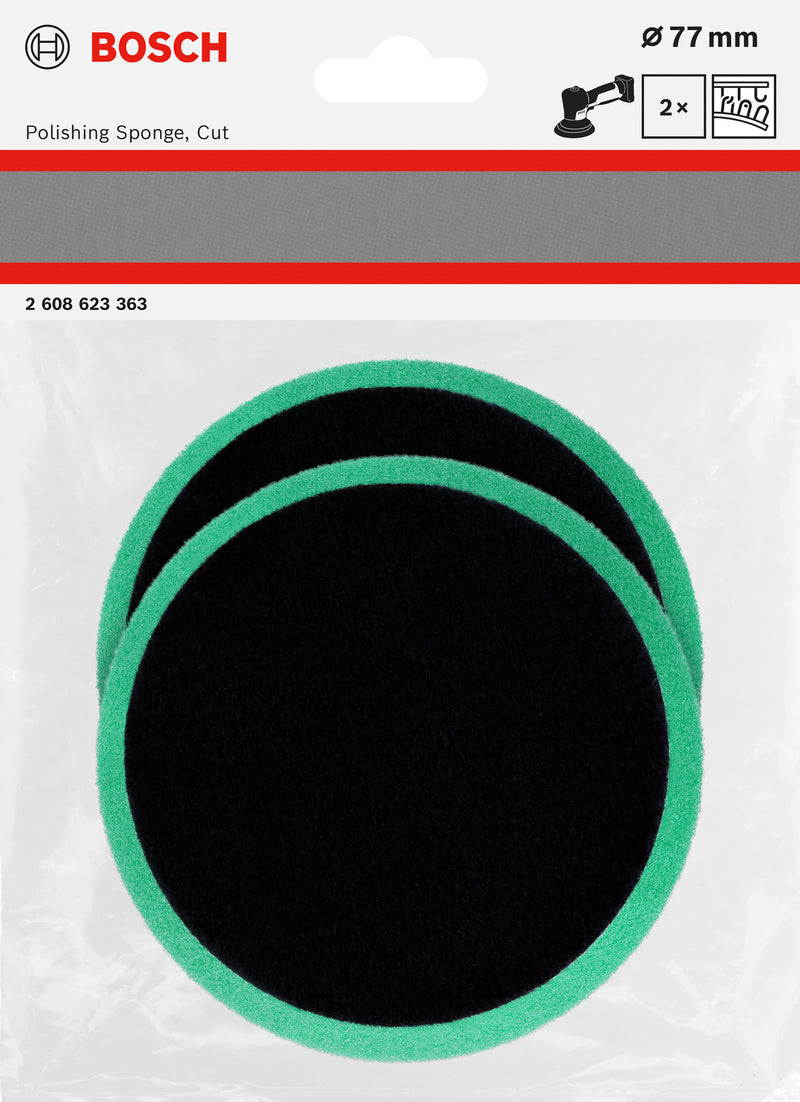 Herramienta de pulido Bosch Accessories (esponja de pulido, 77 mm, corte, 2 uds.)