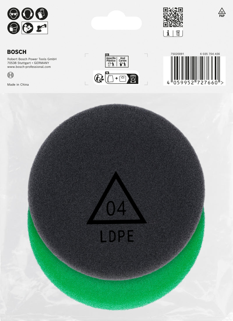 Bosch Accessories Polishing Tool (Polishing sponge set, 77 mm, 2 units)